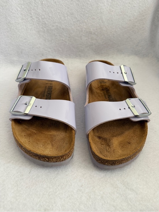 Birkenstock Shoes - Birkenstock Arizona Patent Double-Buckle Sandal in Light Lavender